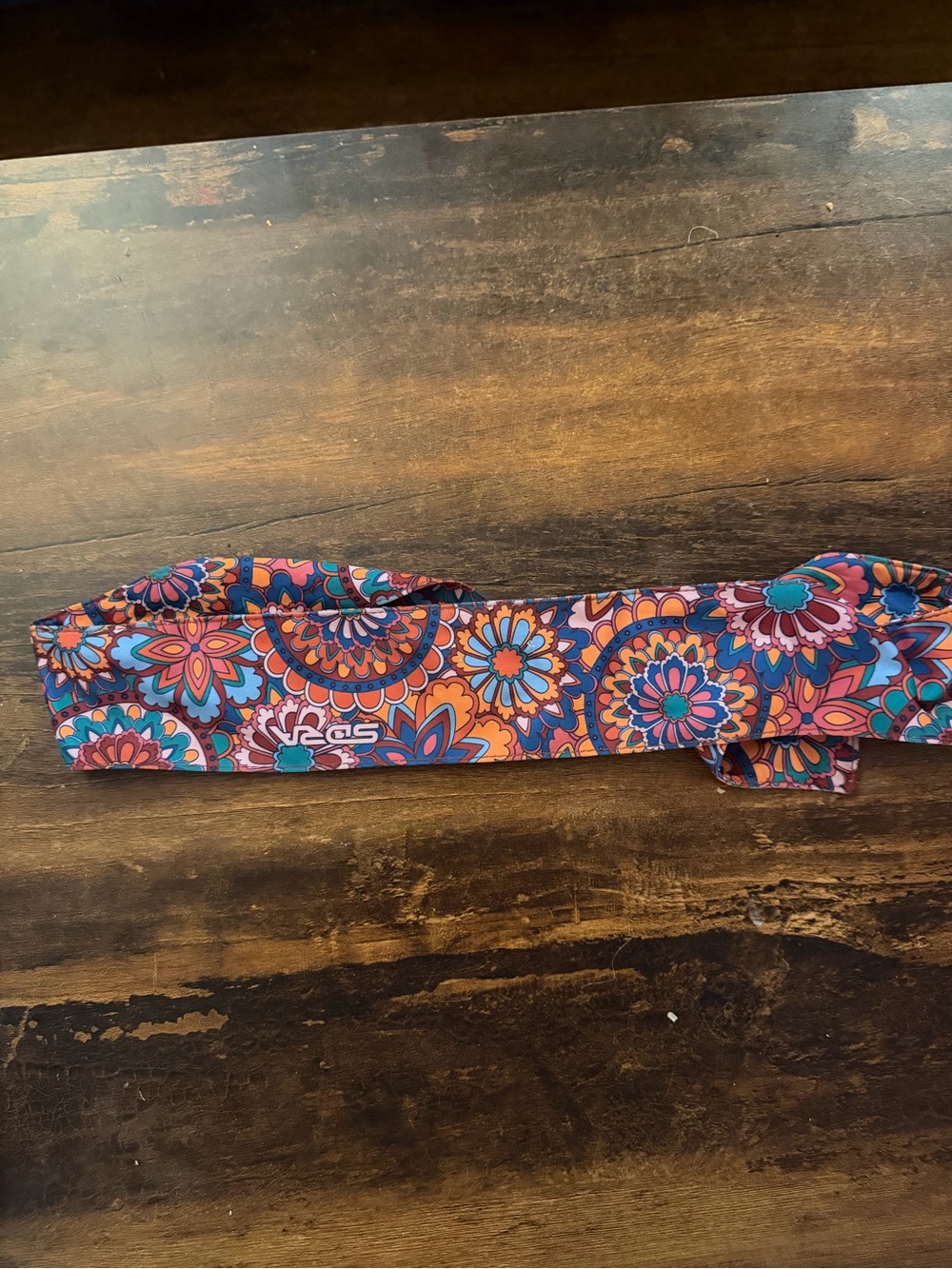 Amazon Multicolor Floral Tie Headband - Orange, Blue, Pink